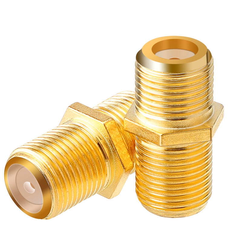 PASOW F Type RG6 Coupler Gold Plated Female to Female Barrel Coaxial Adapter (10 pcs) - Image 5